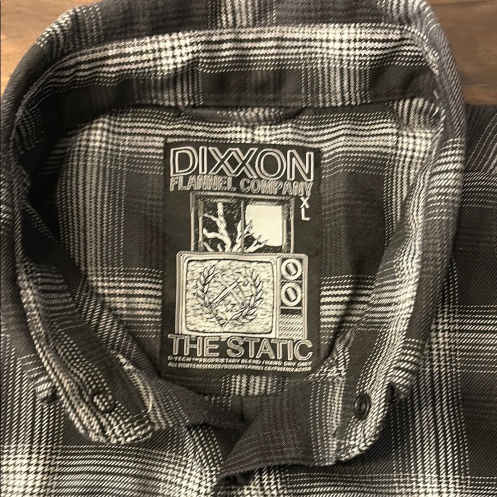 DIXXON Black and White Casual Button Down Shirt